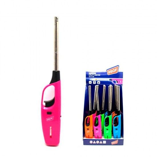 Isqueiro modelo fashion longneck bbq 27,3x4x2,5cm recarregável cores variadas euro/u refª 08064 POLY Isqueiro modelo fashion longneck bbq 27,3x4x2,5cm recarregável cores variadas euro/u refª 08064 POLY