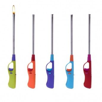 Extra longo isqueiro especial para churrasco recarregvel 35x4x2,5cm cores variadas euro/u ref 0806