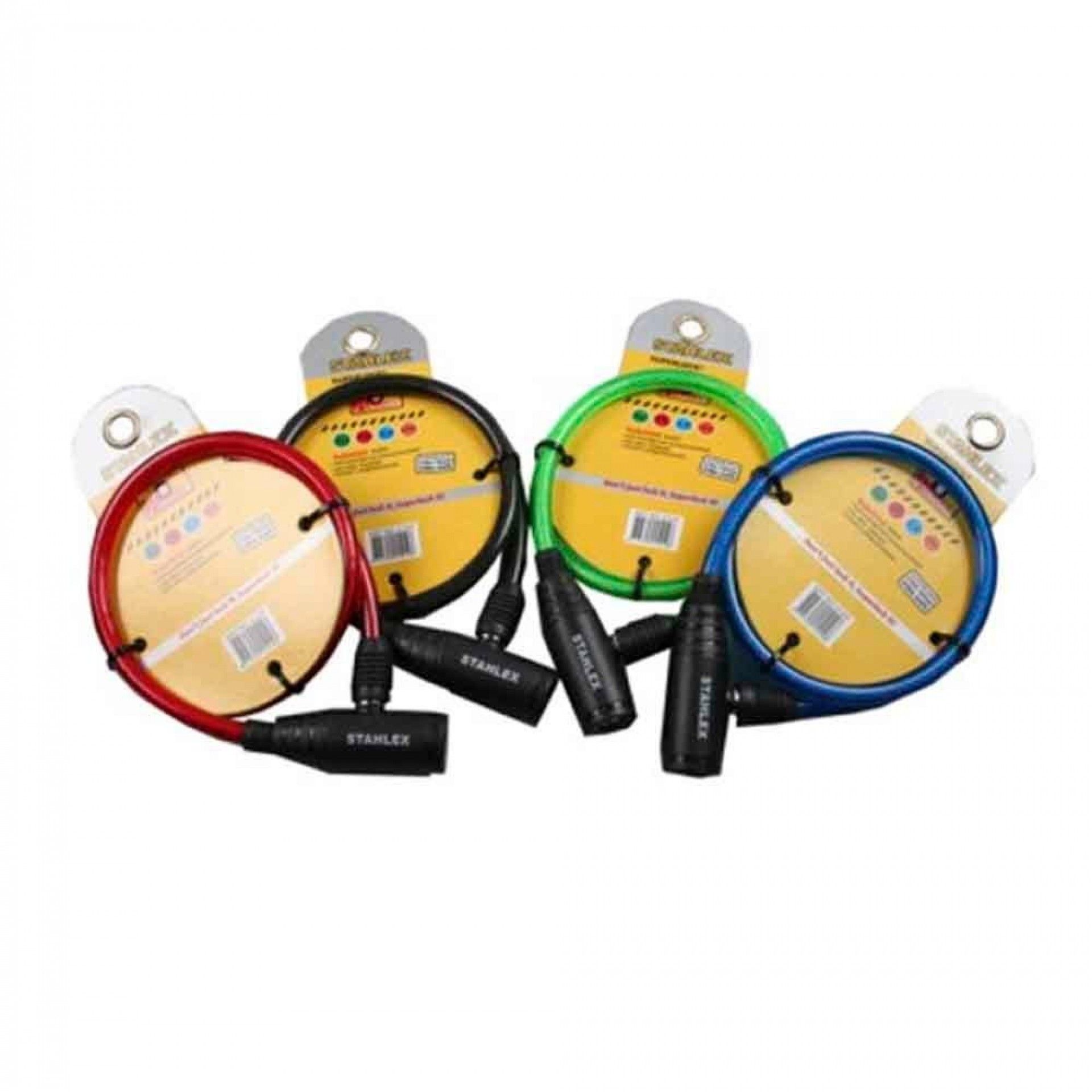 Cadeado económico com chave bicicleta várias cores stanlex refª 08048 STAHLEX