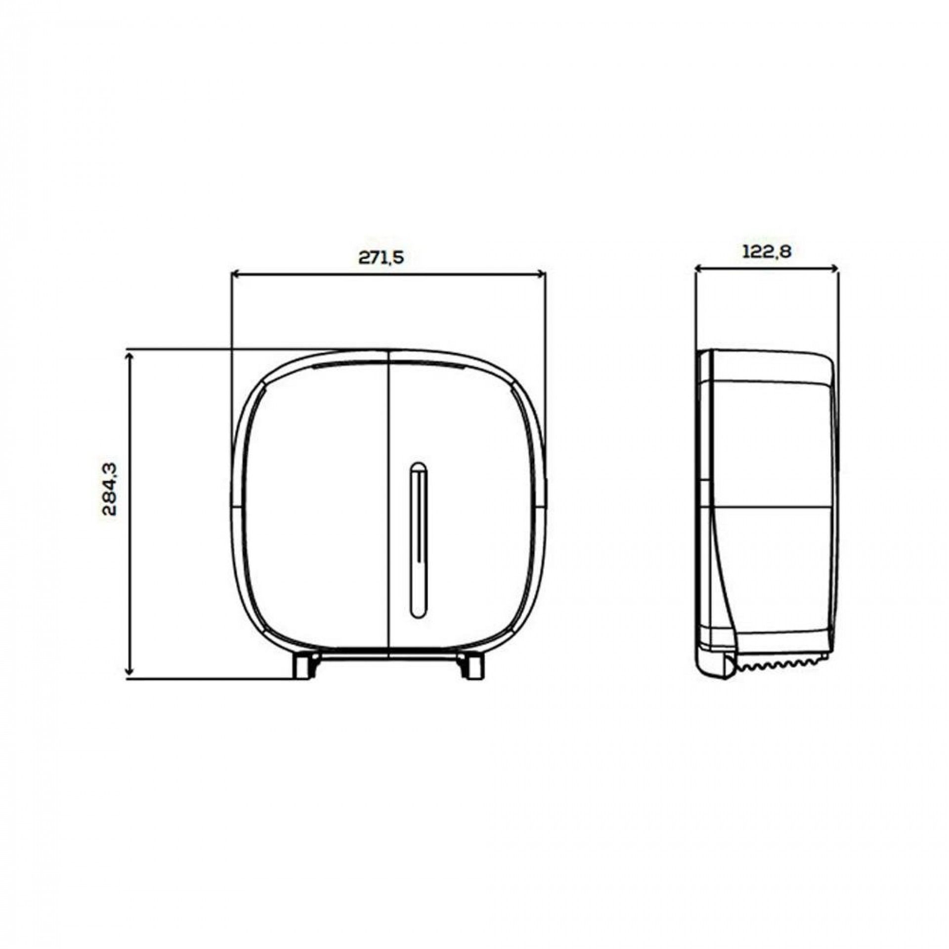 Suporte papel higienico timeless abs reciclado preto refª 07784 JOFEL