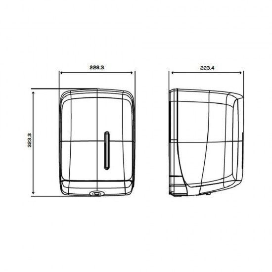 Dispensador toalha de papel para mãos timeless abs reciclado preto refª 07785 JOFEL Dispensador toalha de papel para mãos timeless abs reciclado preto refª 07785 JOFEL