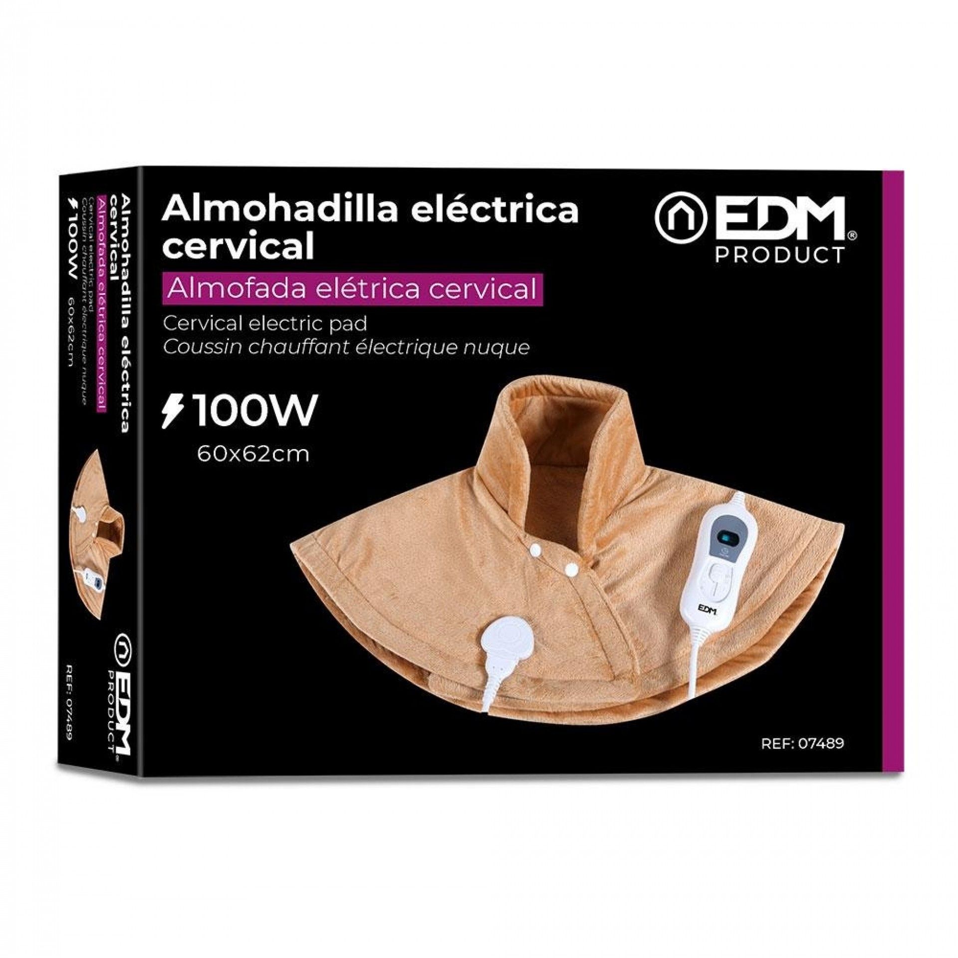 Almofada elétrica costas e pescoço 100w refª 07489 EDM