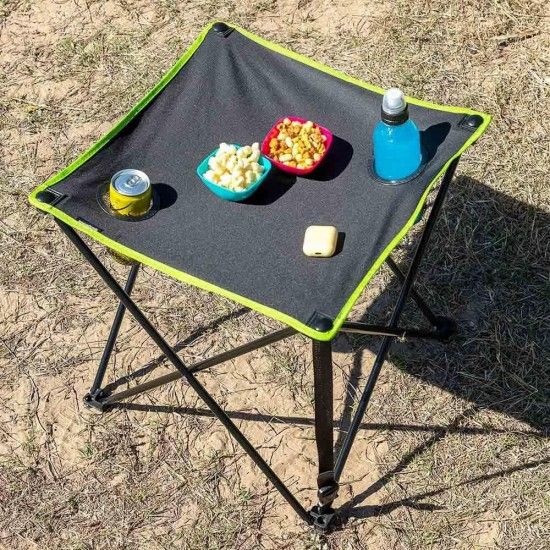 Mesa de acampamento dobr�vel t�xtil com capa cafolby. ref� 07404 INNOVAGOODS