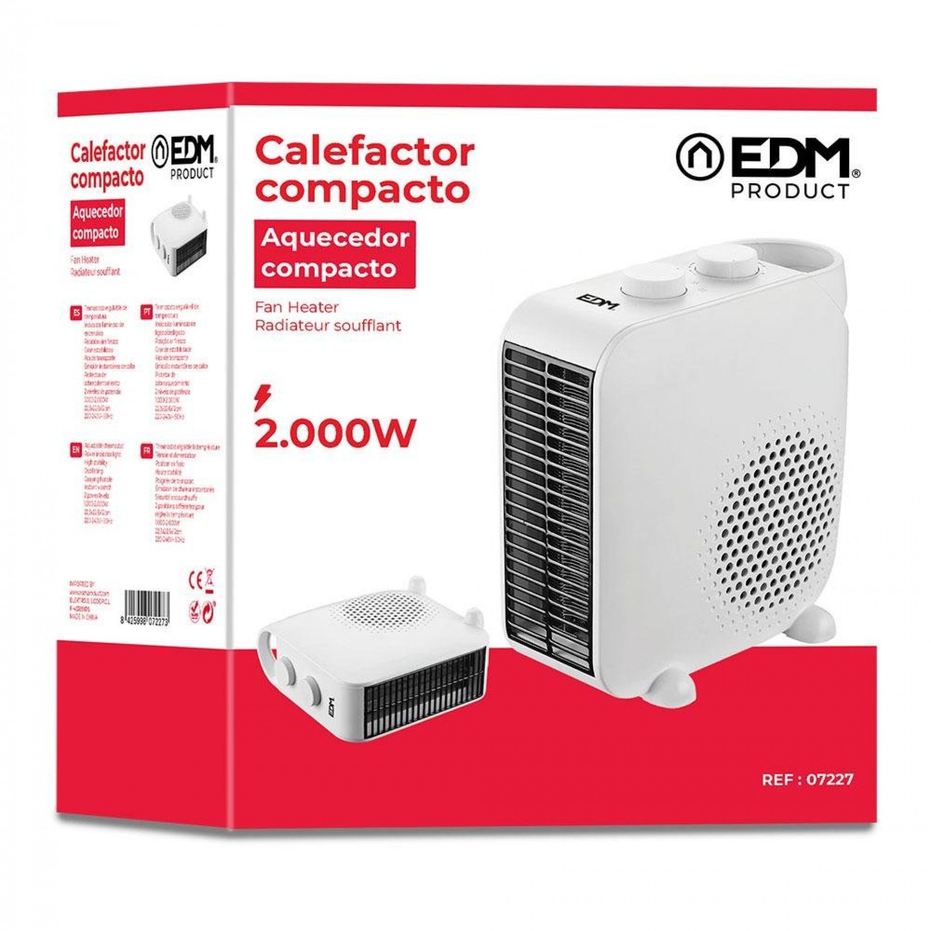 Aquecedor "2 em 1" 1.000-2.000w refª 07227 EDM
