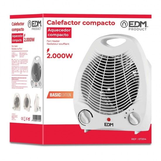 Aquecedor modelo vertical cor branco 1000-2000w ref 07204 EDM