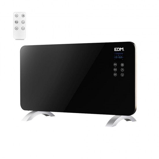 Aquecedor convector com frontal de vidro 1500w ref 07182 EDM