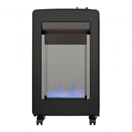 Aquecedor a gs para interior fold chama azul preto comprida ref 07161 FULMO