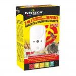 Repelente ultrassónico e eletromagnético 2 em 1 refª 06127 WEITECH Repelente ultrassónico e eletromagnético 2 em 1 refª 06127 WEITECH