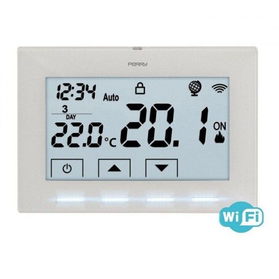 Cronotermstato wifi a 230v branco 1tx cr029wifi ref 03018 PERRY