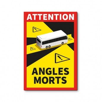 Pack 3 adesivos "angles morts" nibus 17x25cm ref 02192 EDM