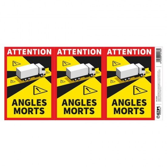 Pack 3 adesivos "angles morts" 17x25cm refª 02188 EDM Pack 3 adesivos "angles morts" 17x25cm refª 02188 EDM