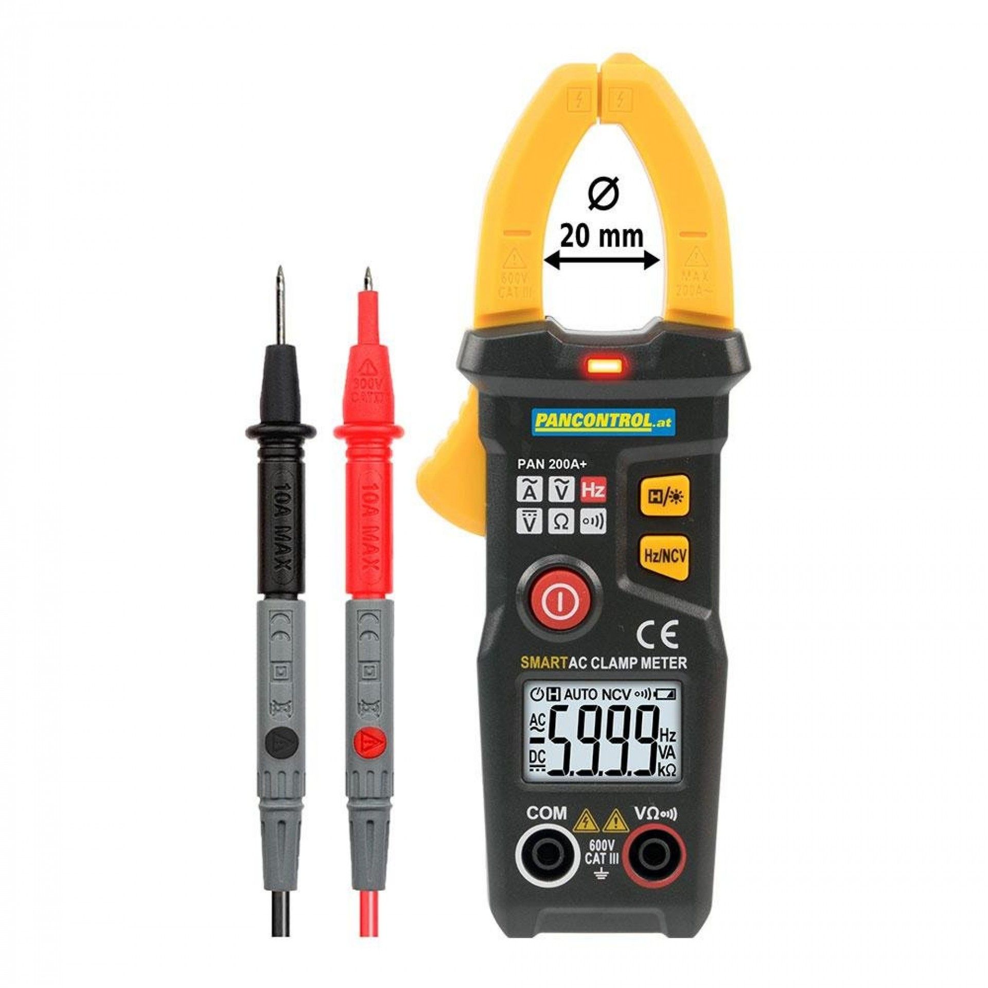 Pinça amperimétrica digital ac pan 200+ refª 02143 PANCONTROL