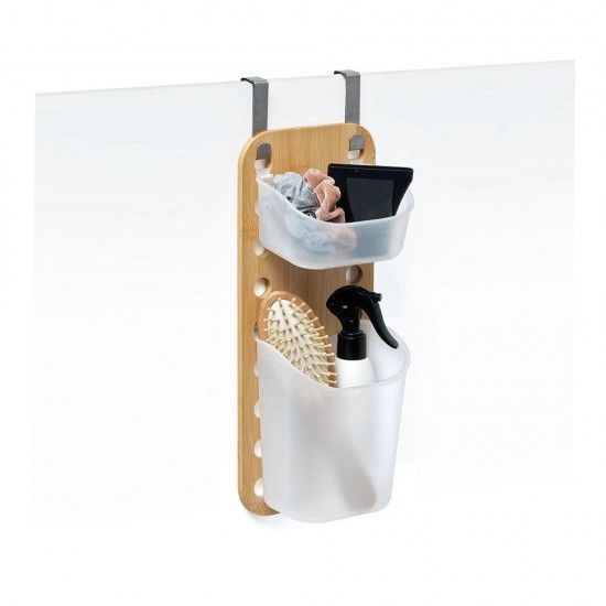 Organizador para casa de banho suspenso bambu 40x14,5x10cm ref 01834 JOBGAR