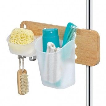 Organizador para coluna duche bambu 19,5x35,5x13,5cm ref 01837 JOBGAR