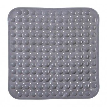 Tapete duche antiderrapante pvc cinzento quadrado 54x54cm ref 01792 BASIC & CO