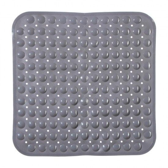 Tapete duche antiderrapante pvc cinzento quadrado 54x54cm ref 01792 BASIC & CO