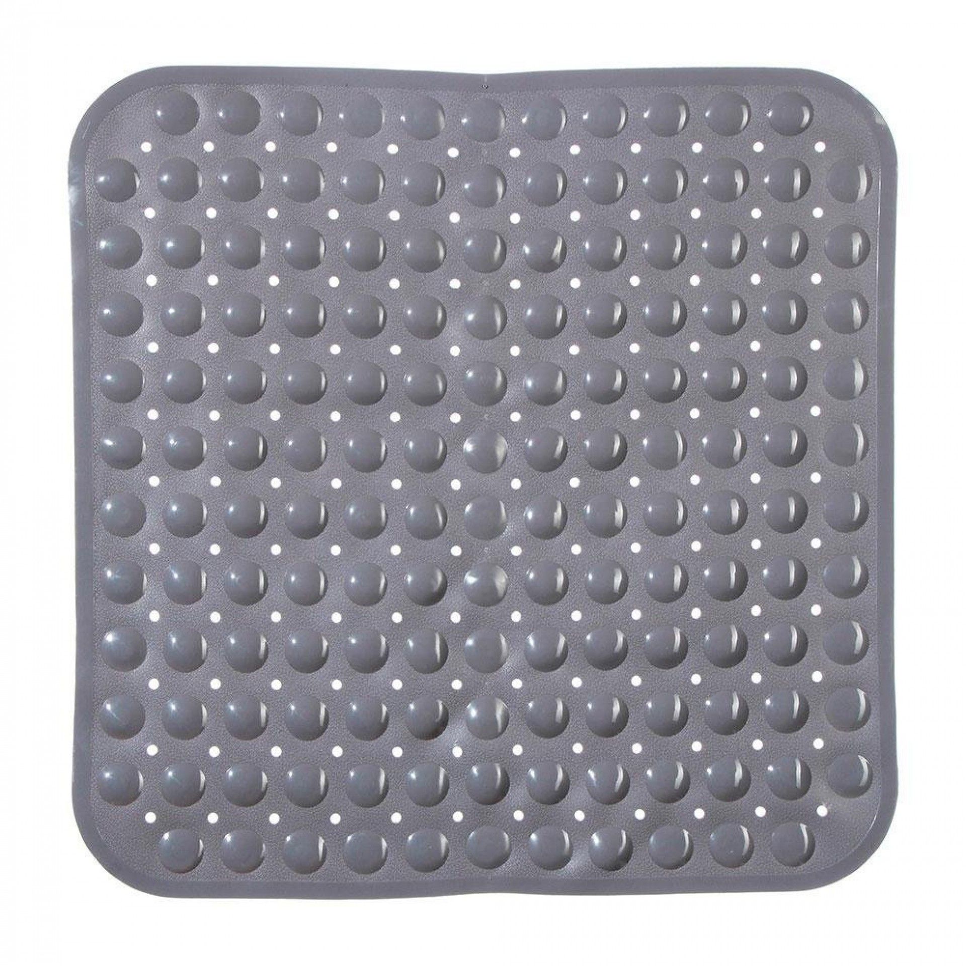 Tapete duche antiderrapante pvc cinzento quadrado 54x54cm refª 01792 BASIC & CO