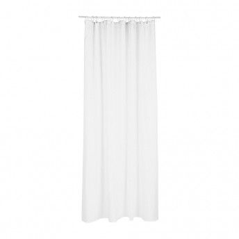 Cortina para casa de banho poli�ster branca 180x200cm ref� 01785 5FIVE