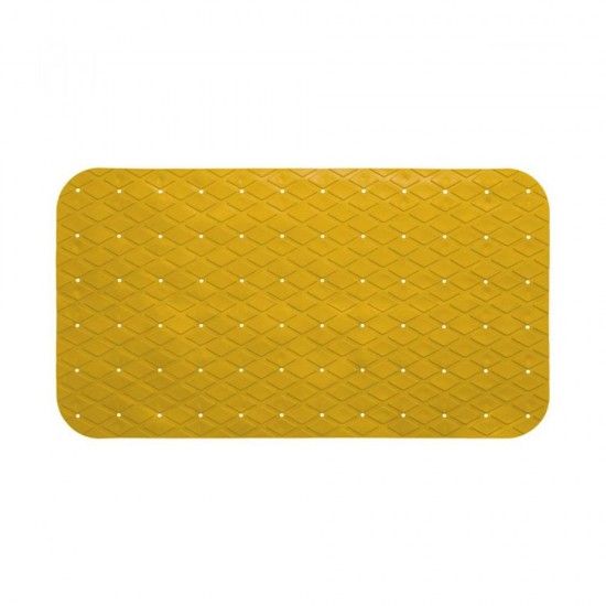 Tapete duche interior retangular antiderrapante mostarda 69x39cm ref 01740 5FIVE