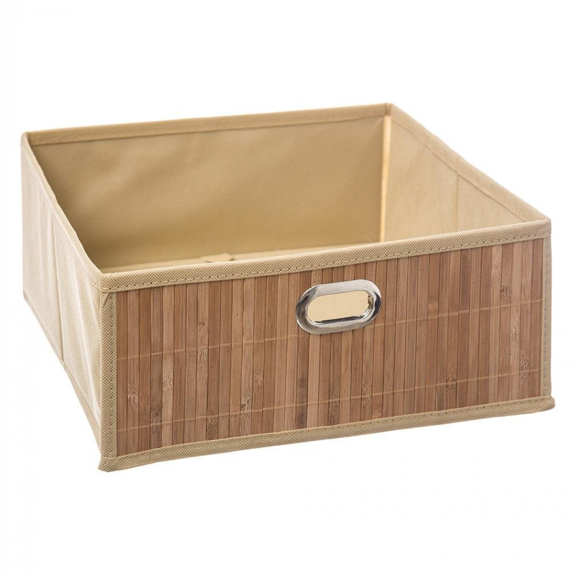 Cesto para movel casa de banho bambu natural 31x31x13.5cm refª 01767 5FIVE