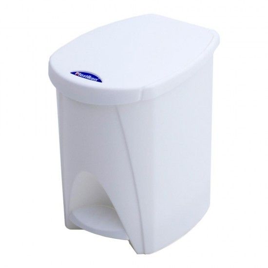 Caixote com pedal de 7l branco 20x26x28cm ref� 01734 PLASTIKEN
