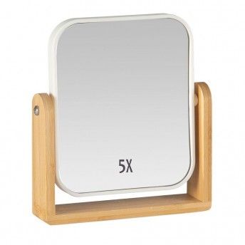 Espelho p� quadrado bambu branco ref� 01533 ANDREA HOUSE