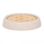 Saboneteira arenito e freixo �10.5x2cm ref� 01529 ANDREA HOUSE