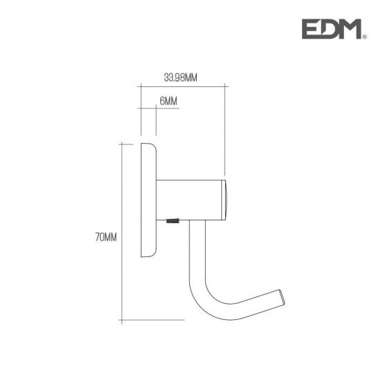 Cabide duplo cromado refª 01372 EDM Cabide duplo cromado refª 01372 EDM