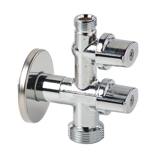 Torneira de esquadria com ngulo 3 vias ref 01109 EDM