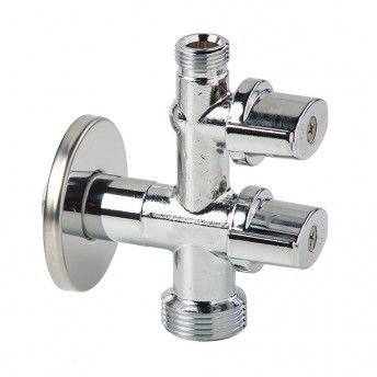 Torneira de esquadria com ngulo 3 vias ref 01109 EDM
