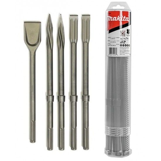 Kit cinzeis e ponteiros Sds-Max 5p ref E-13194 MAKITA