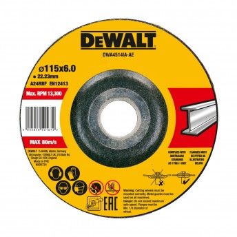 Disco rebarbar metal 115x6mm ref DWA4514IA-AE  DEWALT