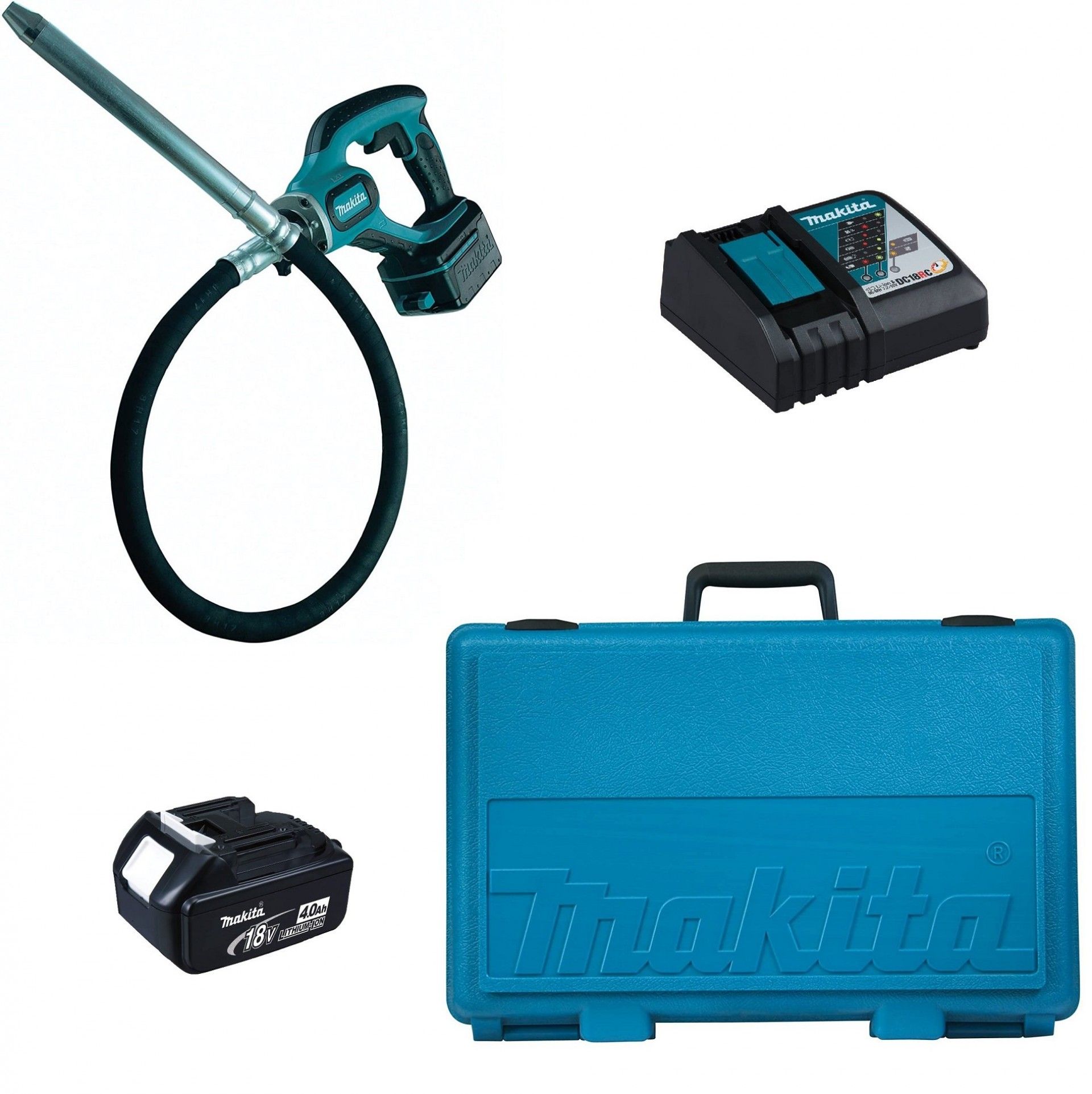 Vibrador de betão 18V LXT 4Ah 2 bat. DVR450RME Makita