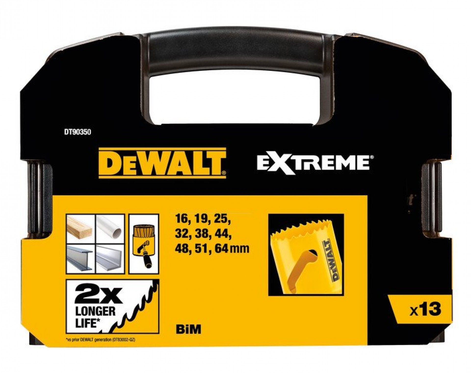 KIT CRANIANAS BI-METAL EXTREME 13PÇ DT90350-QZ DEWALT