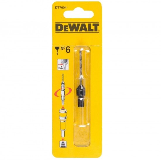Broca piloto e fogo de 4 cortes de 3mm - sistema "FLIP & DRIVE" N 6 ref DT7604-XJ DEWALT