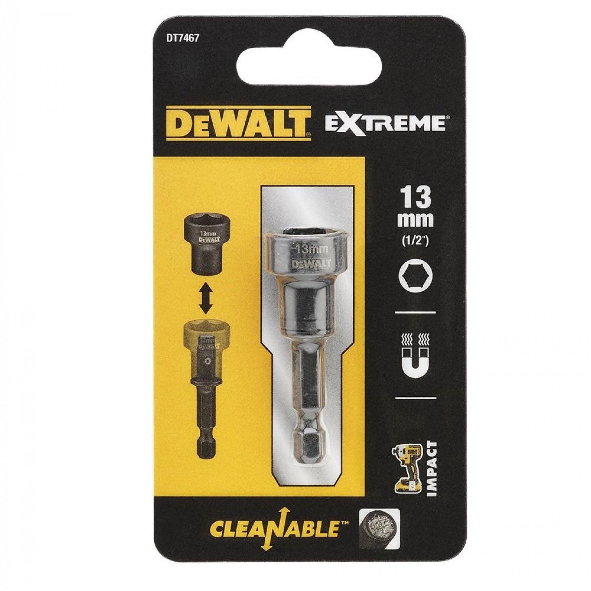 Chave de copo de impacto de fácil limpeza refª DT7467-QZ DEWALT