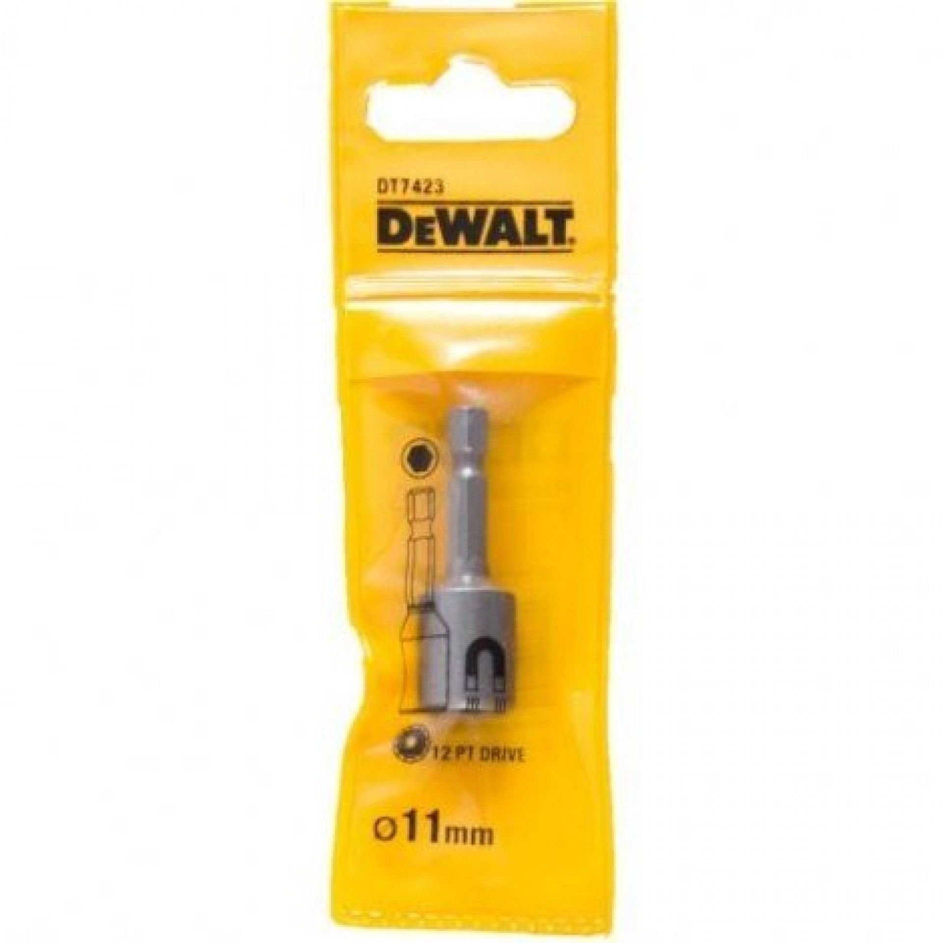 Chave soquete Sextavada Magnética 11mm - 1/4" refª DT7423-QZ DEWALT
