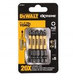 Pontas Toro de Impacto 5 x Pz2 ref DT7391T-QZ DEWALT
