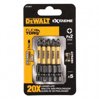 Pontas Toro de Impacto 5 x Pz2 ref DT7391T-QZ DEWALT