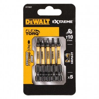 Pontas Toro de Impacto 5 x T10 ref DT7393T-QZ DEWALT