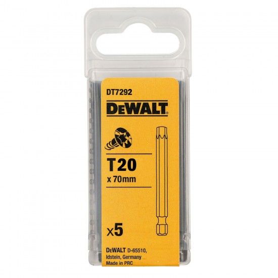Bits Torx T20x70mm 5P ref DT7292-QZ DEWALT