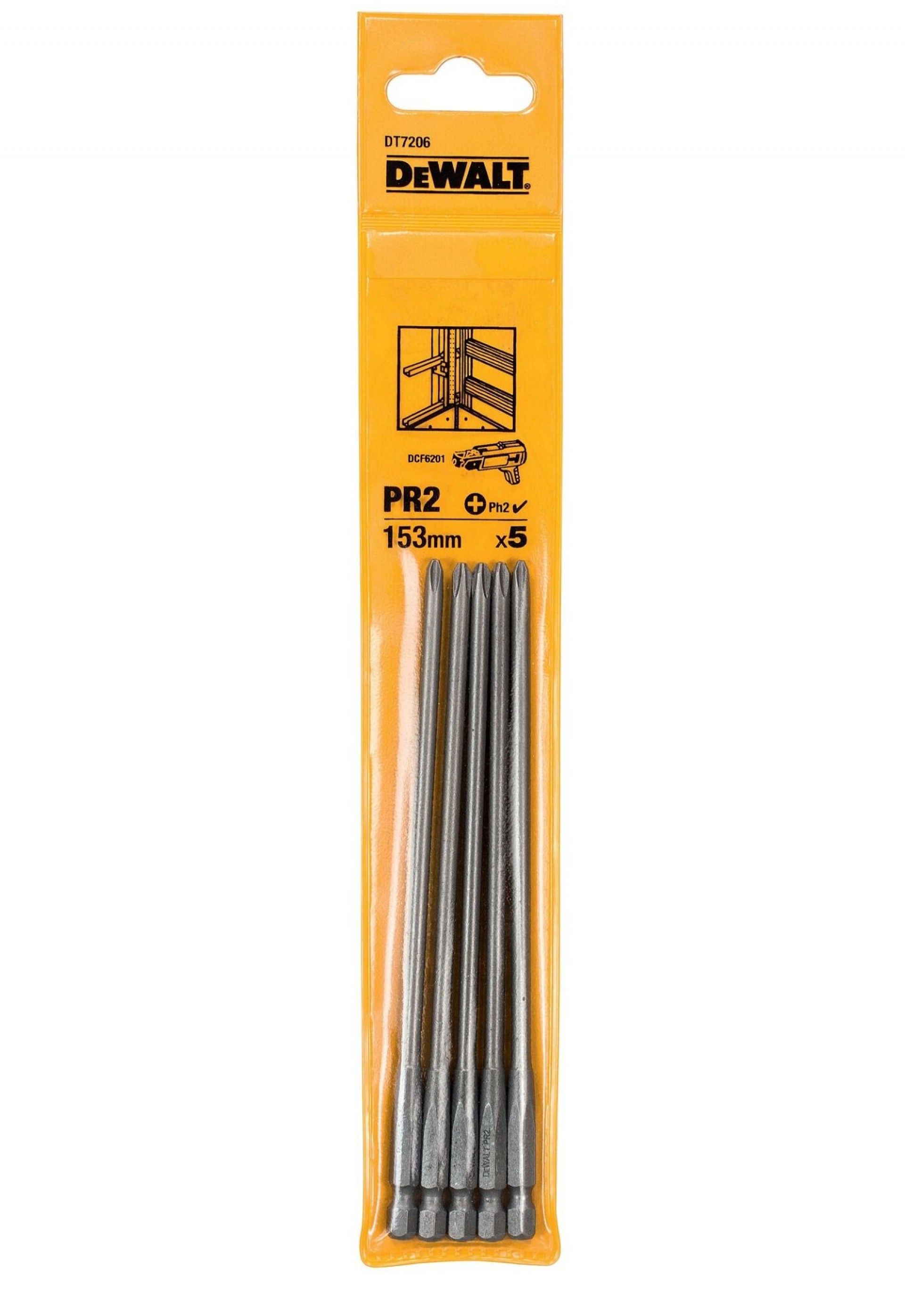 Bits 153mm para painel gesso PR2 5pç refª DT7206-QZ DEWALT