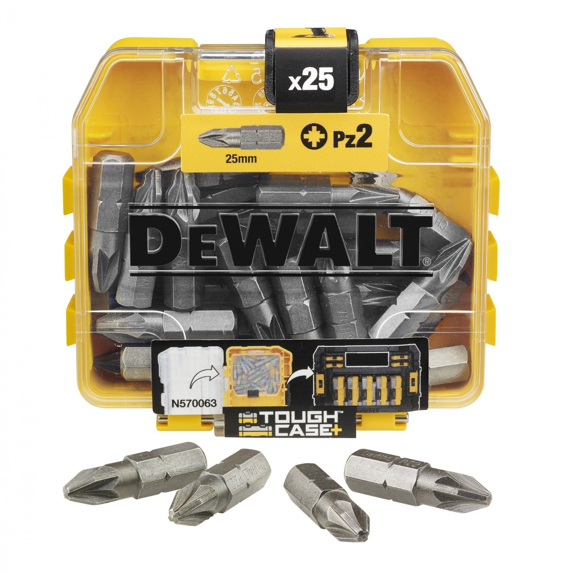 Jogo de 25 pontas Pz2 de 25 mm refª DT71521-QZ DEWALT