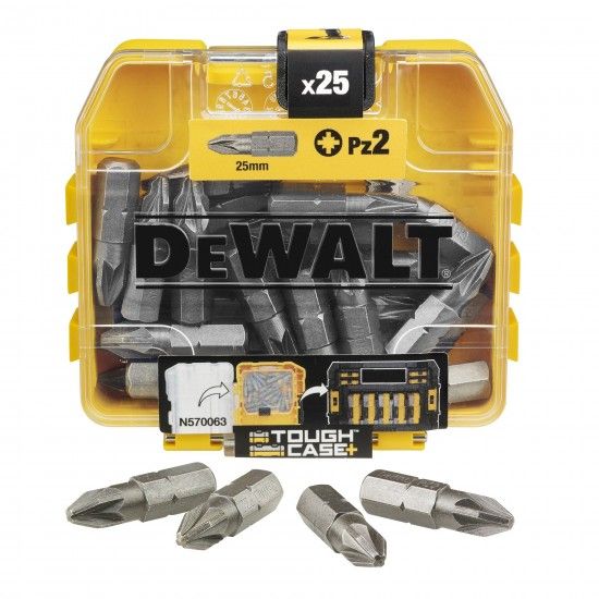 Jogo de 25 pontas Pz2 de 25 mm refª DT71521-QZ DEWALT Jogo de 25 pontas Pz2 de 25 mm refª DT71521-QZ DEWALT