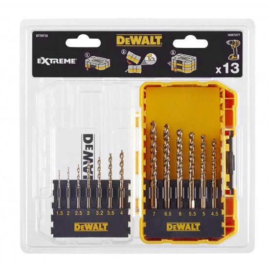 Tough Case pequena com 13 brocas para metal EXTREME 2 refª DT70710-QZ DEWALT Tough Case pequena com 13 brocas para metal EXTREME 2 refª DT70710-QZ DEWALT