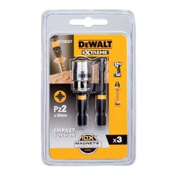 Pontas Toro de Impacto 2 x Pz2 e adaptador magntico com fechamento ref DT70535T-QZ DEWALT
