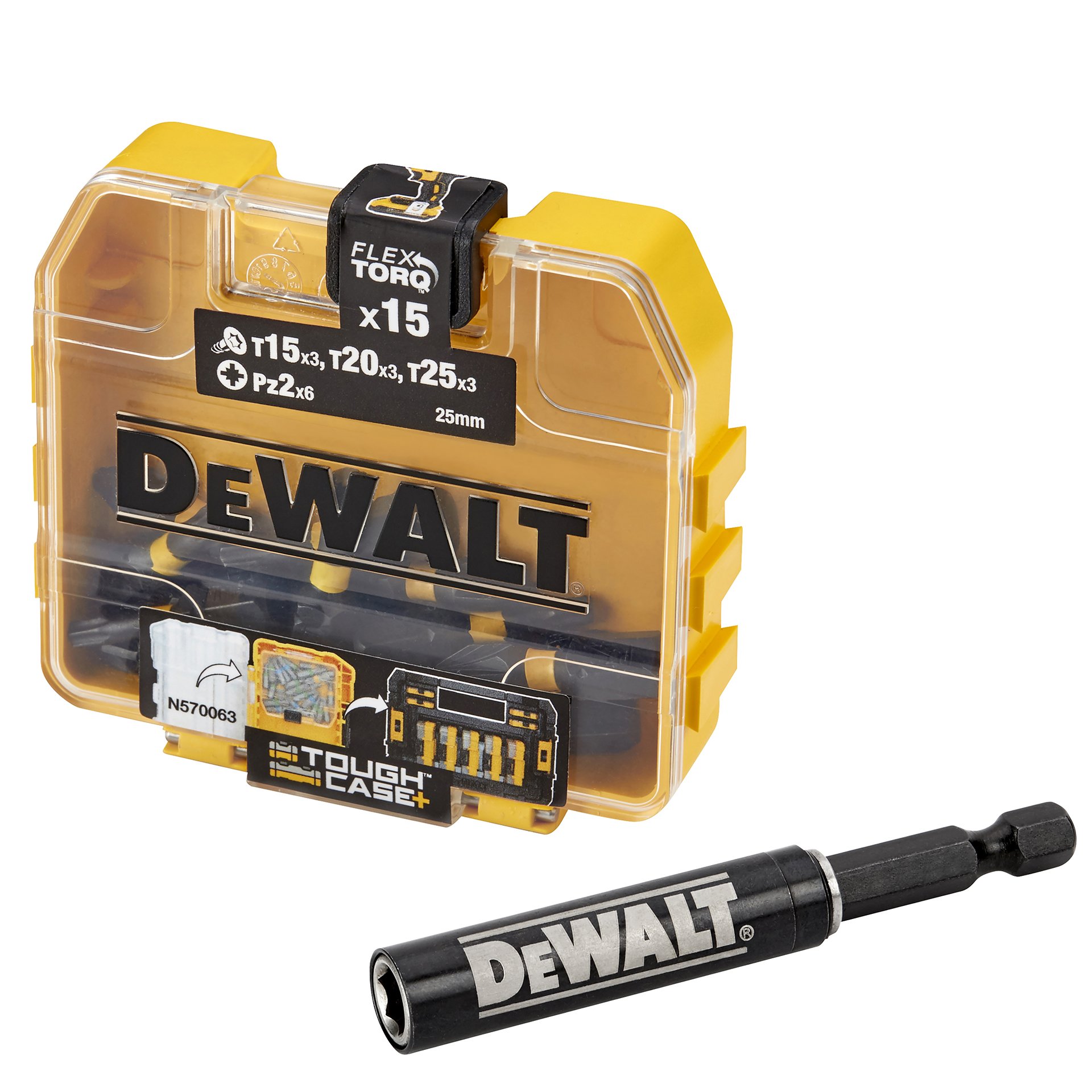 Jogo de pontas de aparafusar Impact Torção (16 peças) refª DT70522T-QZ DEWALT