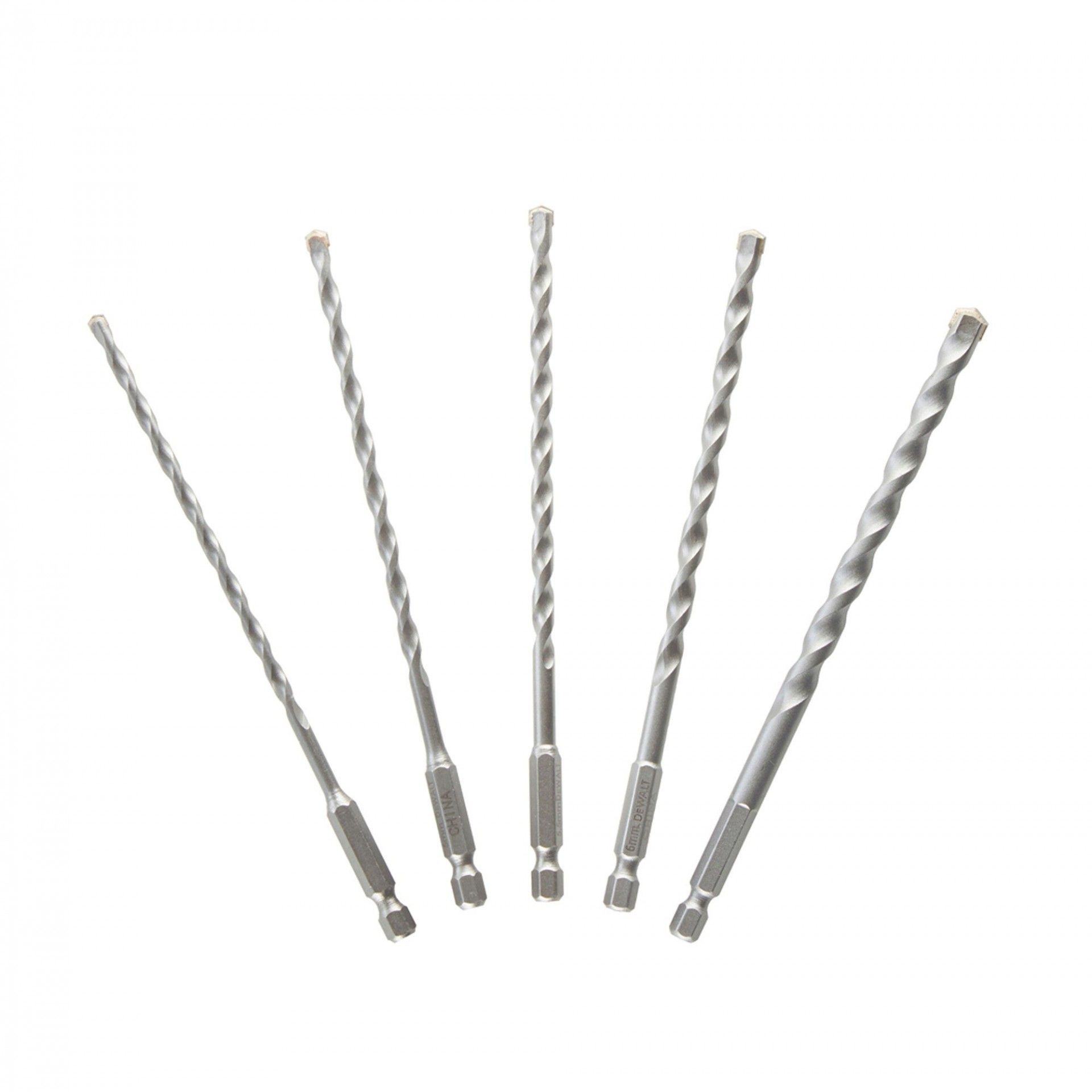 Jogo de 5 Brocas Multi Material Impact - hexagonal refª DT60099-QZ DEWALT