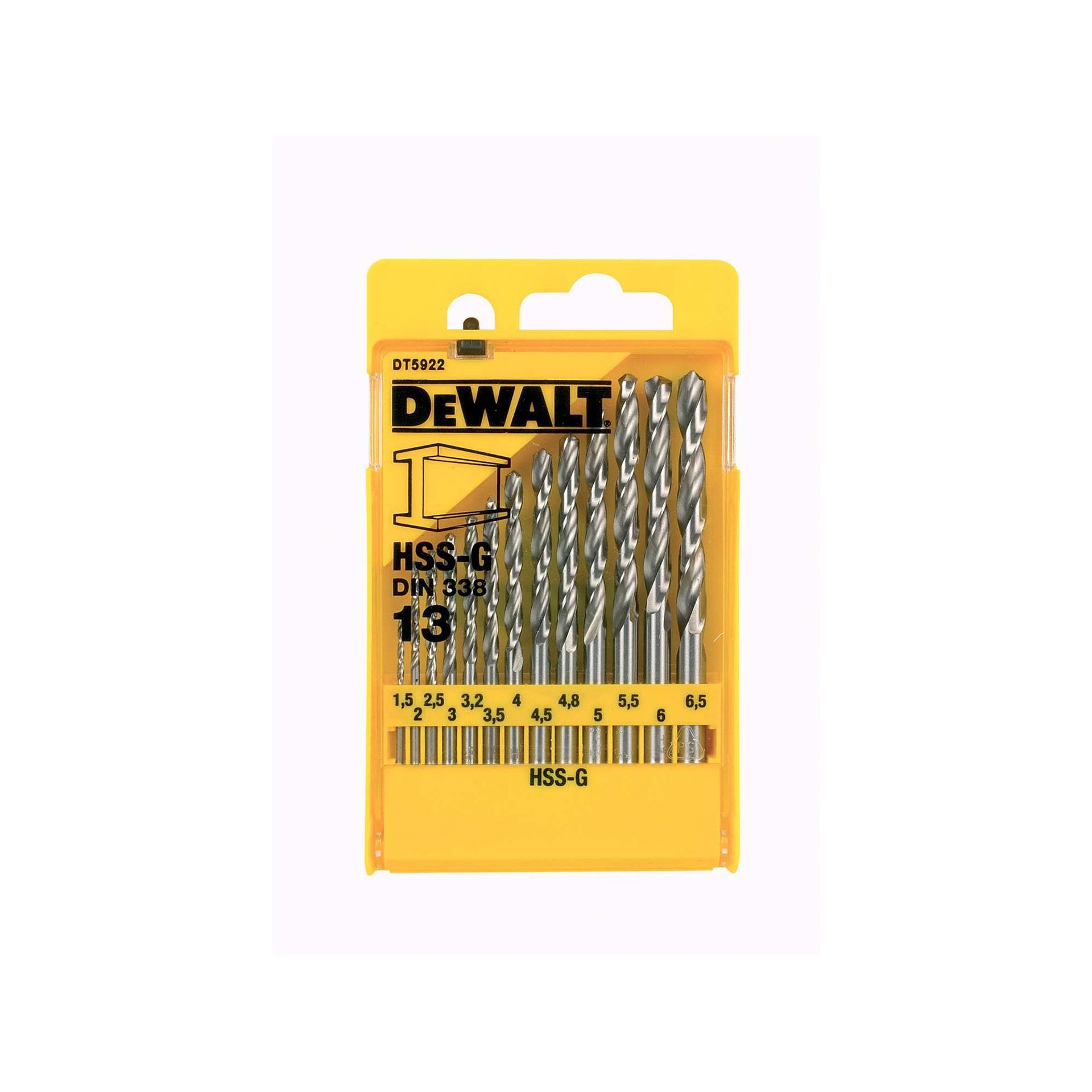 Jogo 13 brocas para metal em HSS-G refª DT5922-QZ DEWALT