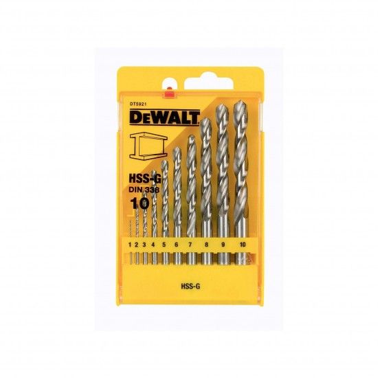Jogo de 10 brocas para metal em HSS-G ref� DT5921-QZ DEWALT
